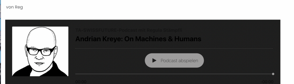Andrian Kreye in the Futurepodcast with Regula Staempfli on Humans and Maschines