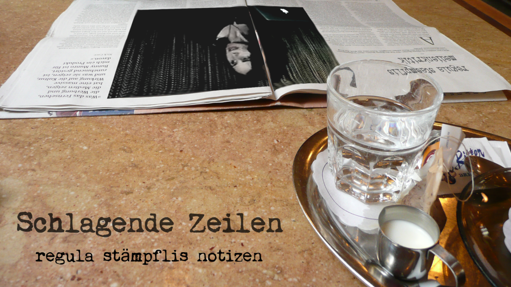 Medienzeilen von Regula Staempfli, laStaempfli, copyright laStaempfli.