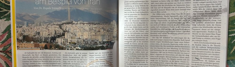 Regula Staempfli Essay im Ensuite: Codierter Islamismus im Iran.