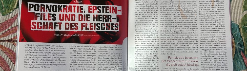 Pornokratie & Epstein, Essay von Regula Staempfli März 2026 im Ensuite.
