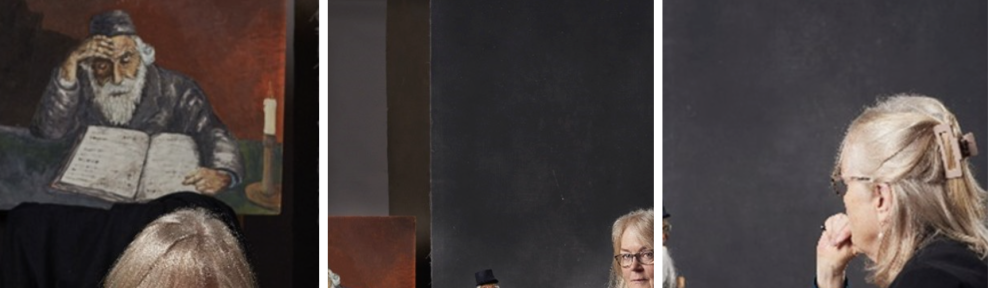 Rabbi Eli von Marianne Feder. Hier im Gespräch mit Regula Stämpfli